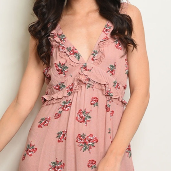 LAST1️⃣//BLUSH FLORAL MAXI DRESS - Picture 3 of 5